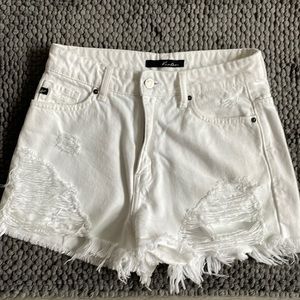 Kancan White denim shorts